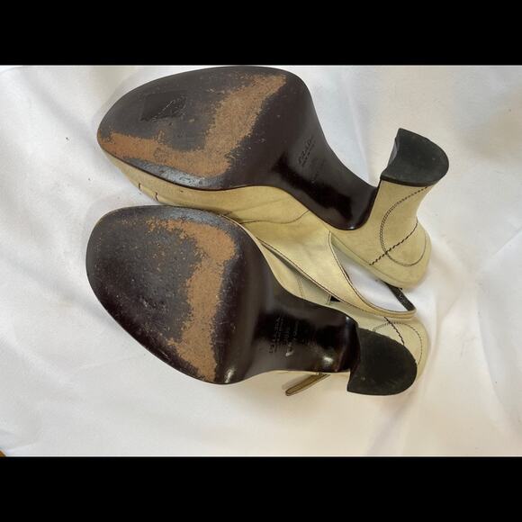 Vintage Prada suede peeptoe spoonheel sandals - Picture 12 of 12